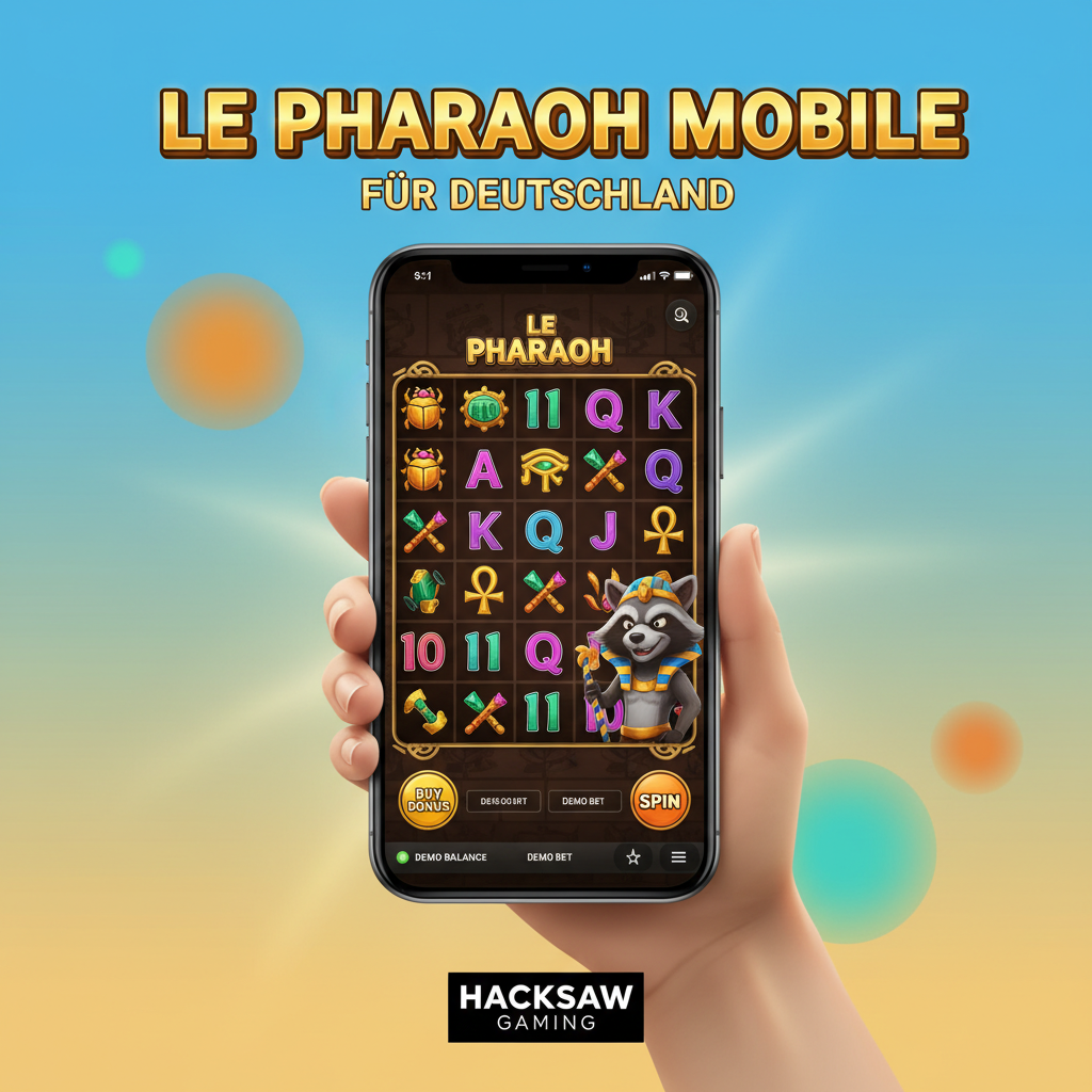 Le Pharaoh auf einem Smartphone-Bildschirm – mobile Version für Deutschland
