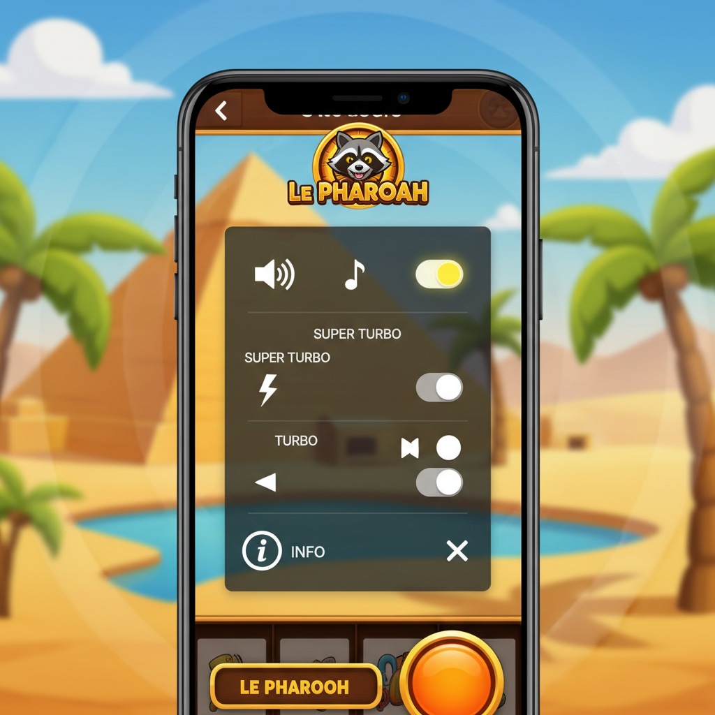 Le Pharaoh – Einsatzeinstellungen auf dem Smartphone