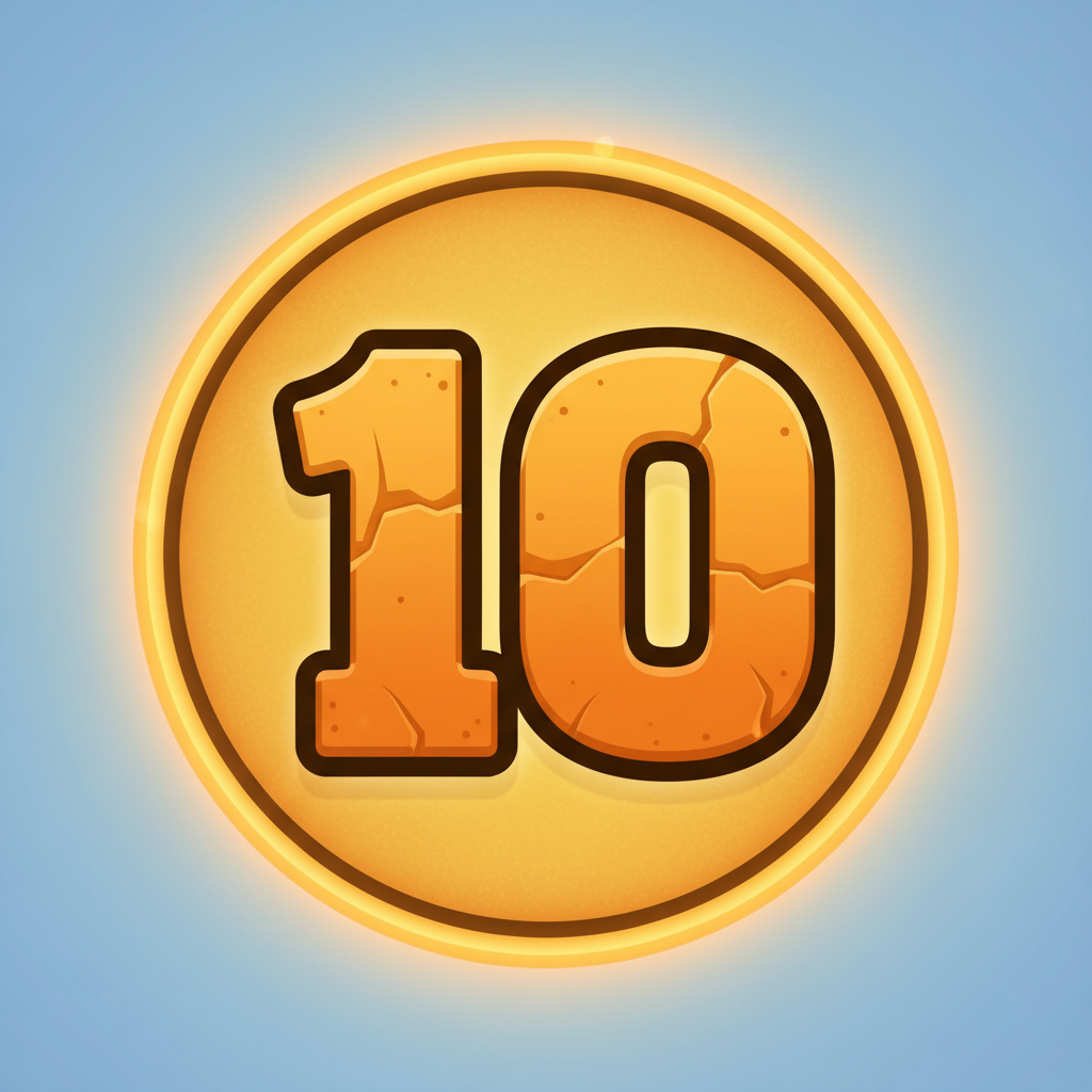 Zehn-Symbol in Le Pharaoh — niedrigstes Kartensymbol