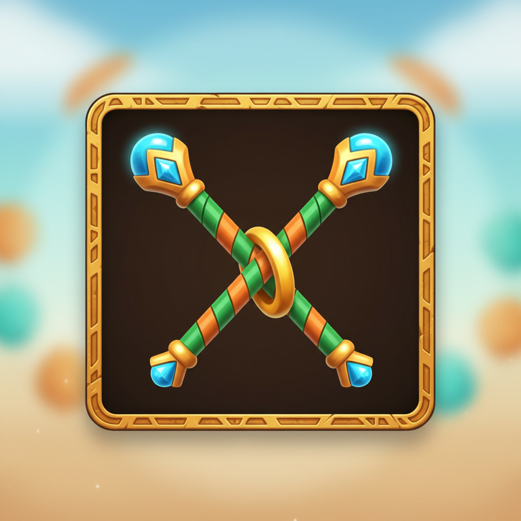 Gekreuzte Stäbe in Le Pharaoh — zahlen 10x bei 6 Treffern